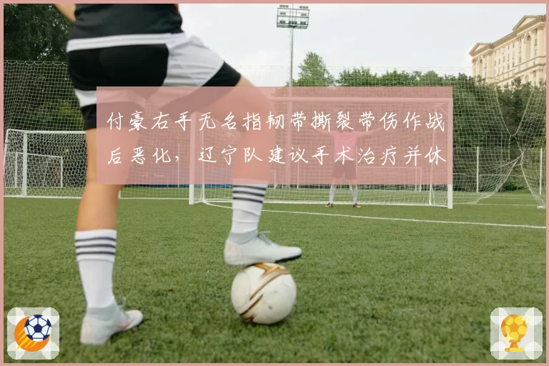付豪右手无名指韧带撕裂带伤作战后恶化，辽宁队建议手术治疗并休战八周